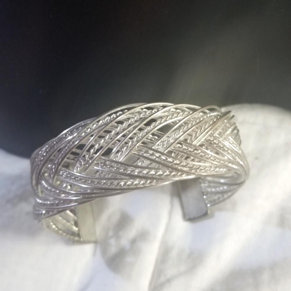 Silver  braided bracelet